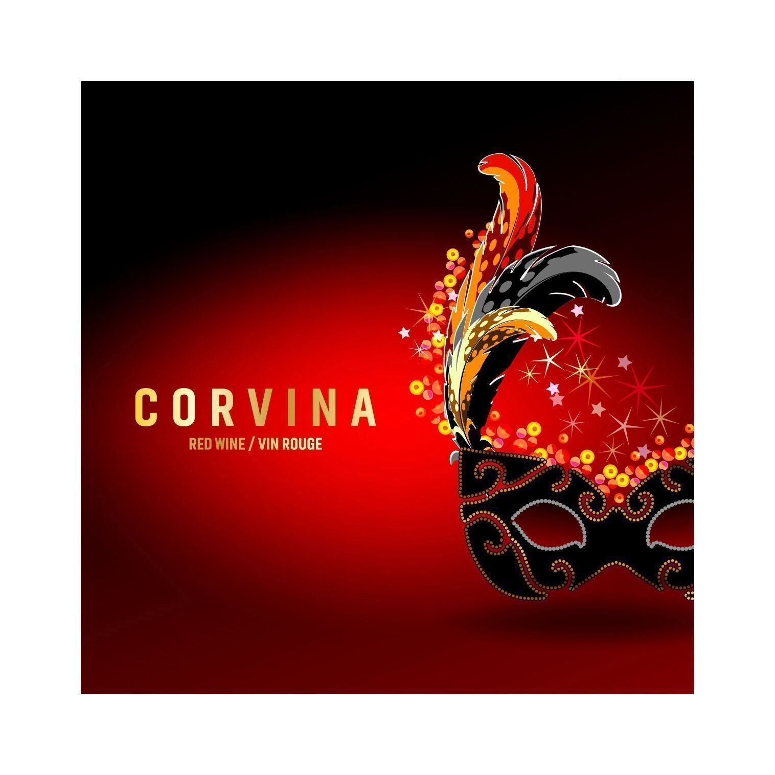 Corvina Carnival Venetian Mask 500 per Roll (3.78 in x 3.78 in