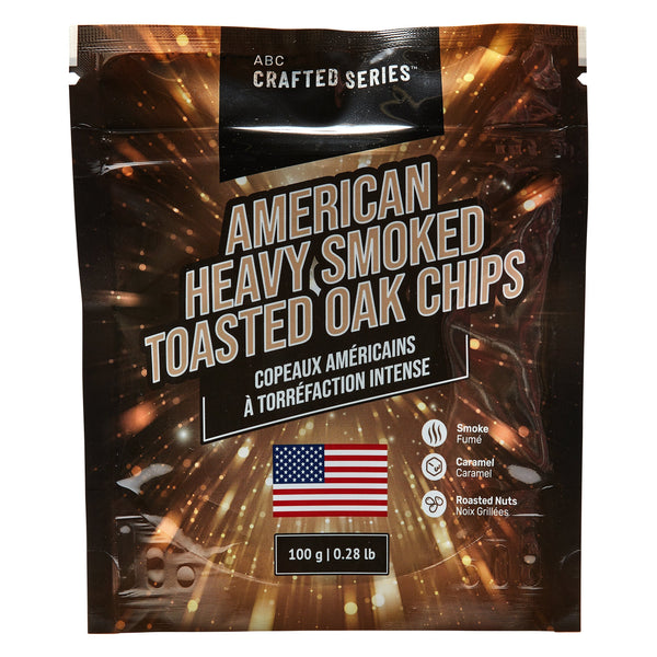 American Heavy Smoked Toasted Oak Chips (100g / 3.5 oz)