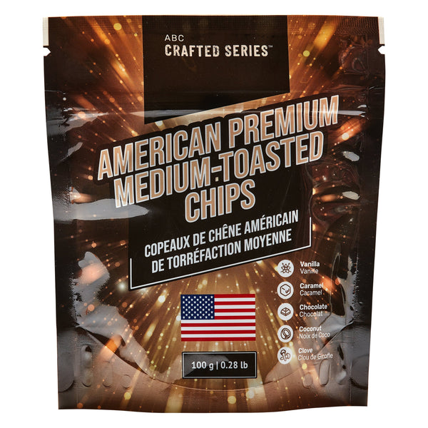 American Premium Medium Toasted Oak Chips (100g / 3.5 oz)