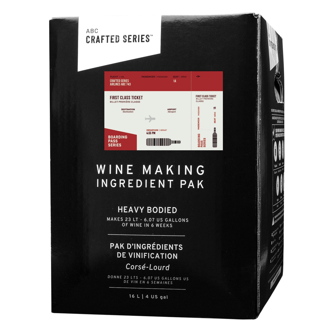 American Napa Valley, Pinot Noir, Syrah, Petit Verdot, 13.5% Heavy-Bodied Boarding Pass Red Trio Winemaking Kit
