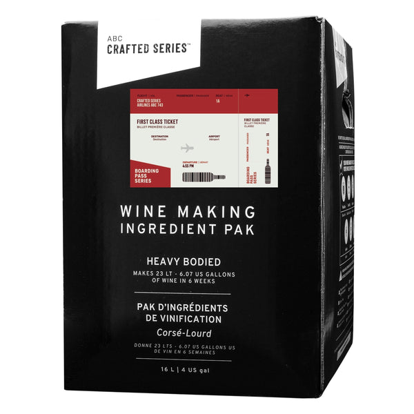 American Napa Valley, Pinot Noir, Syrah, Petit Verdot, 13.5% Heavy-Bodied Boarding Pass Red Trio Winemaking Kit