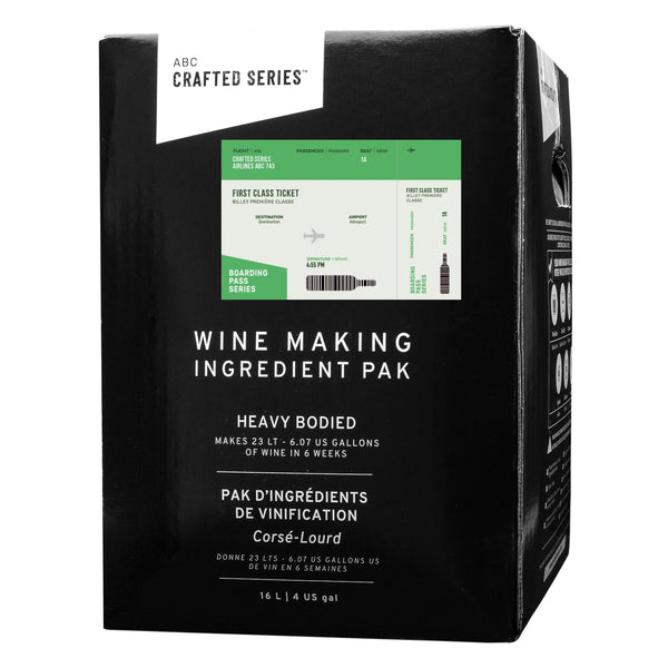 Italian Tuscan, Pinot Grigio, Trebbiano, Moscato, 13.5% Heavy-Bodied Boarding Pass White Trio Winemaking Kit