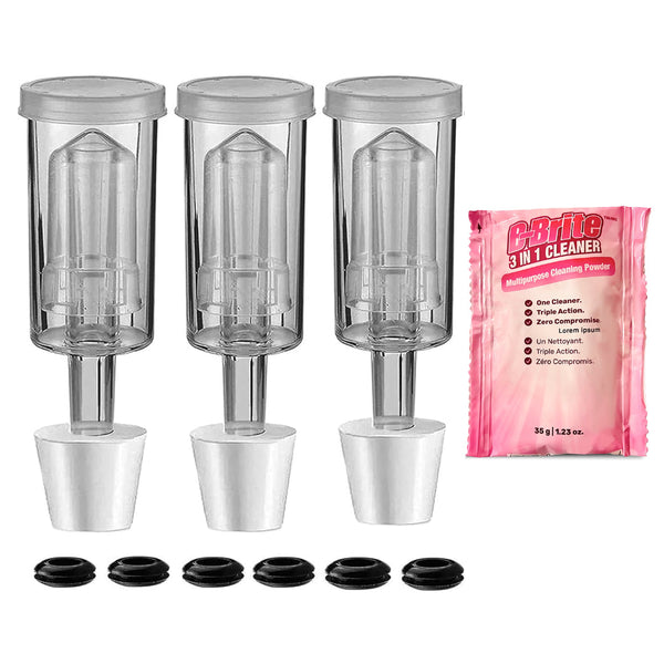 3-Piece Airlocks with Stoppers, Grommets & Cleaner – Perfect for Home Winemaking & Brewing Kits