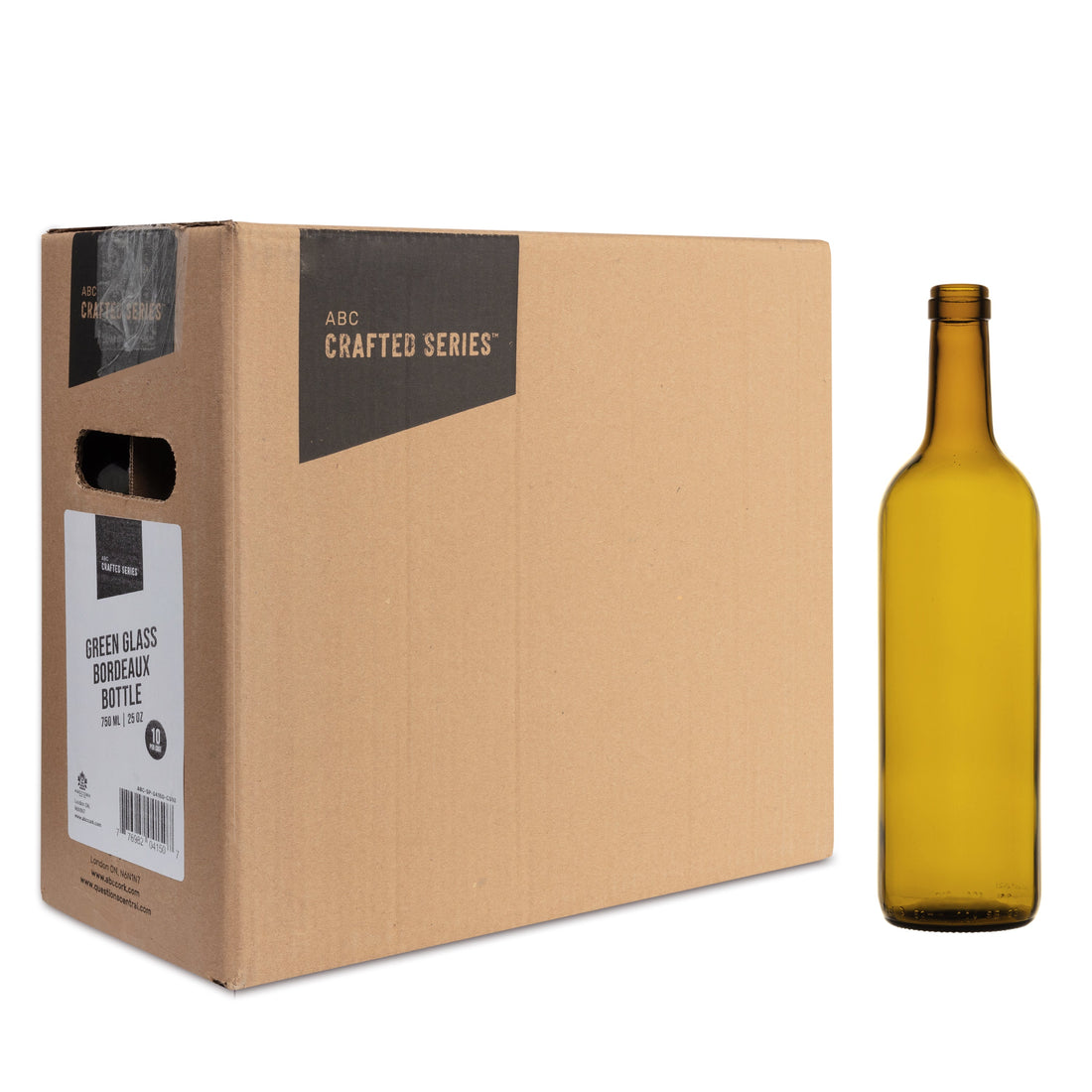 Cinnamon Brown Glass Bordeaux Bottle Case of (750 ml / 25.36 oz)