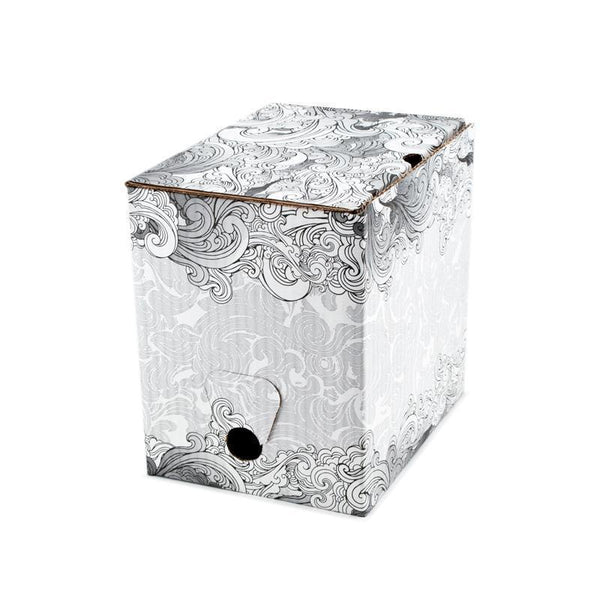 Wine Dispenser Box Wave Texture Black and White (10 L / 2.64 gal)