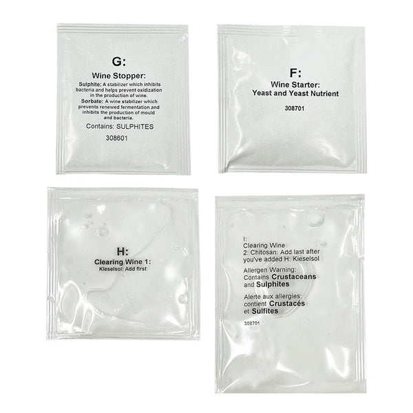 Complete Add Pack for 1 Gallon Wine Kit (36 g / 1.25 oz)