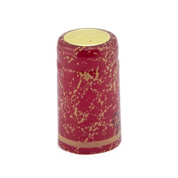 Red/Gold Speckles | Shrink Cap (30.5 x 55 mm | 1.2 x 2.16 in)*