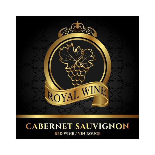 Cabernet Sauvignon Royal Wine Pack of 30 Wine Labels (3.78 in x 3.78 in / 9.6 cm x 9.6 cm)