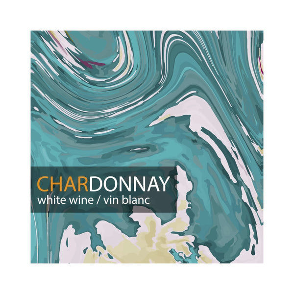 Chardonnay MuLi Colour Marble Texture Pack of 30 Wine Labels (3.78 in x 3.78 in / 9.6 cm x 9.6 cm)
