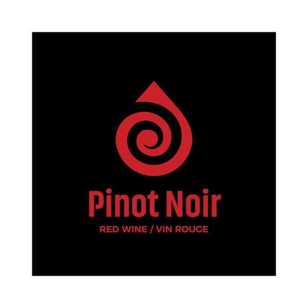 Pinot Noir Red Twirl Pack of 30 Wine Labels (3.78 in x 3.78 in / 9.6 cm x 9.6 cm)