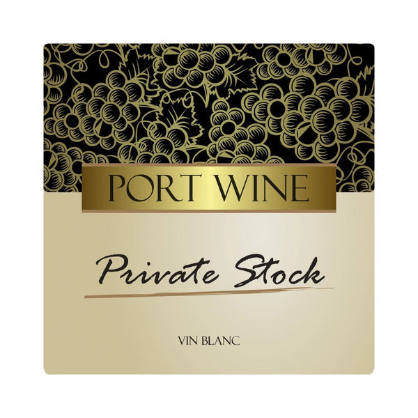Port Wine Style Pack of 30 Wine Labels (3.78 in x 3.78 in / 9.6 cm x 9.6 cm)