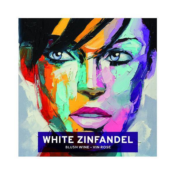 White Zinfandel Colorful Emotions Pack of 30 Wine Labels (3.78 in x 3.78 in / 9.6 cm x 9.6 cm)