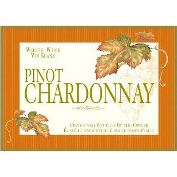 Chardonnay Leaf Wine Label 30 per Pack ( 4 in x 6 in / 10 cm x 15 cm)