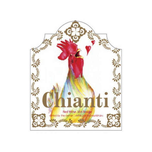 Chianti Rooster Wine Label 30 per Pack ( 4 in x 6 in / 10 cm x 15 cm)