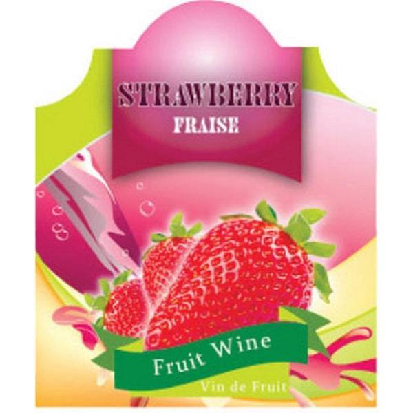 Strawberry Splash Wine Label 30 per Pack ( 4 in x 6 in / 10 cm x 15 cm)