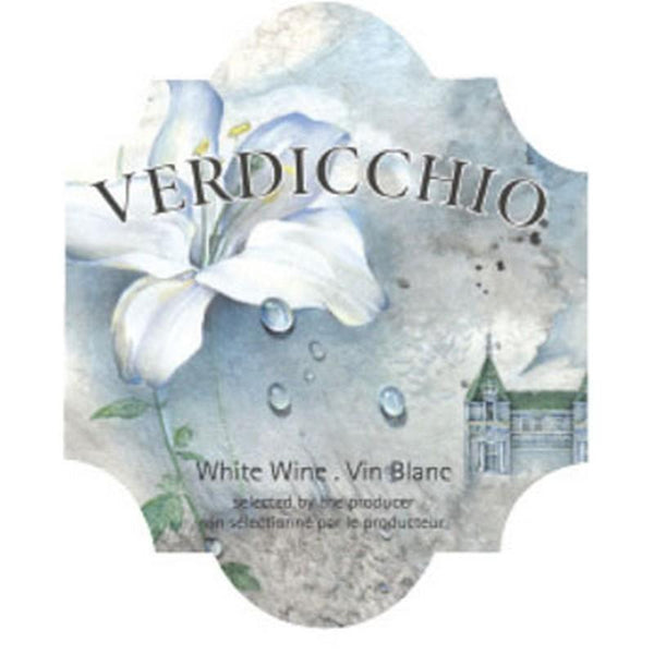 Verdicchio Flower Wine Label 30 per Pack ( 4 in x 6 in / 10 cm x 15 cm)