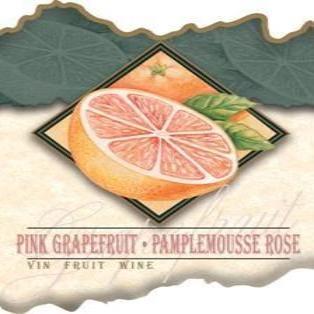 Pink Grapefruit Wine Label 30 per Pack ( 4 in x 6 in / 10 cm x 15 cm)