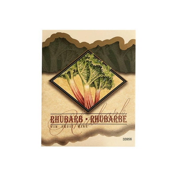 Rhubarb Wine Label 30 per Pack ( 4 in x 6 in / 10 cm x 15 cm)