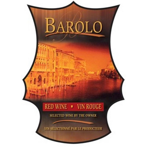 Barolo Die Cut Wine Label 30 per Pack ( 4 in x 6 in / 10 cm x 15 cm)