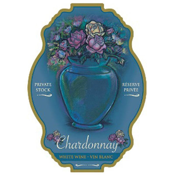 Chardonnay Vase Wine Label 30 per Pack ( 4 in x 6 in / 10 cm x 15 cm)