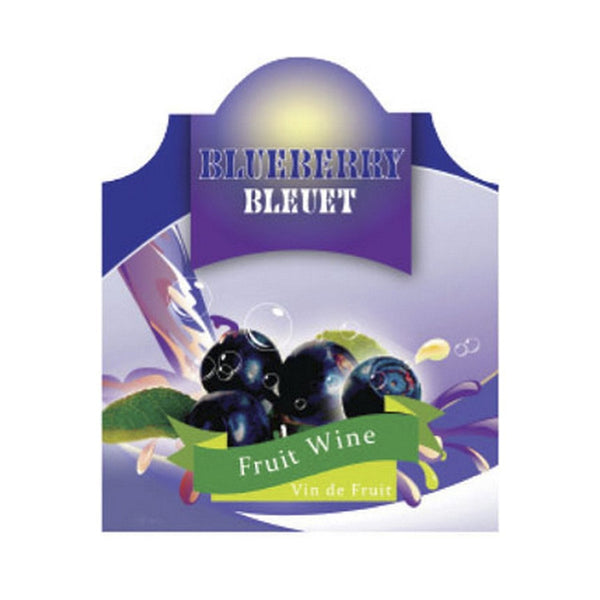 Blueberry Splash Wine Label 30 per Pack ( 4 in x 6 in / 10 cm x 15 cm)