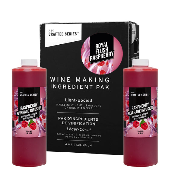 Royal Flush Raspberry Red Fruit Winemaking Kit (6.3 L / 1.66 gal)