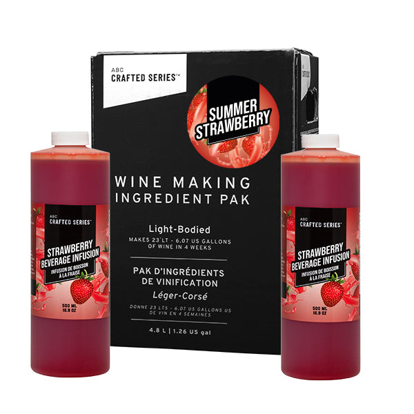 Summer Strawberry Blush Fruit Winemaking Kit (6.3 L / 1.66 gal)