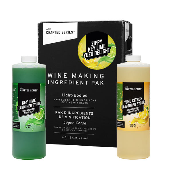 Zippy Key Lime Yuzu Delight White Fruit Winemaking Kit (6.3 L / 1.66 gal)