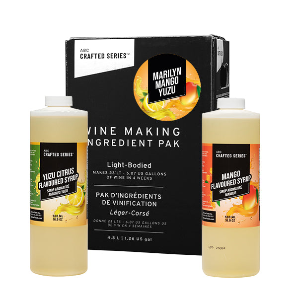 Marilyn Mango Yuzu Blush Fruit Winemaking Kit (6.3 L / 1.66 gal)