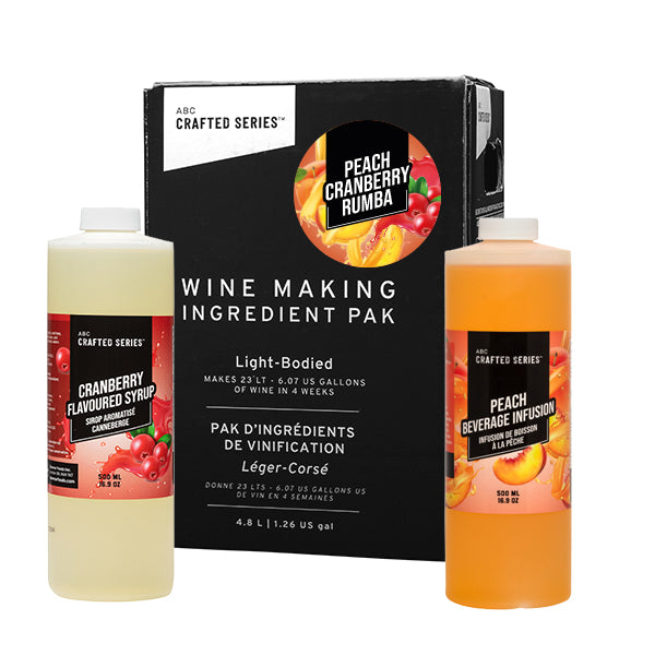 Peach Cranberry Rumba Blush Fruit Winemaking Kit (6.3 L / 1.66 gal)