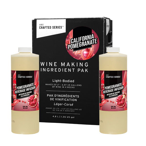 California Pomegranate Red Fruit Winemaking Kit (6.3 L / 1.66 gal)