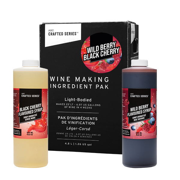 Wild Berry Black Cherry Red Fruit Winemaking Kit (6.3 L / 1.66 gal)