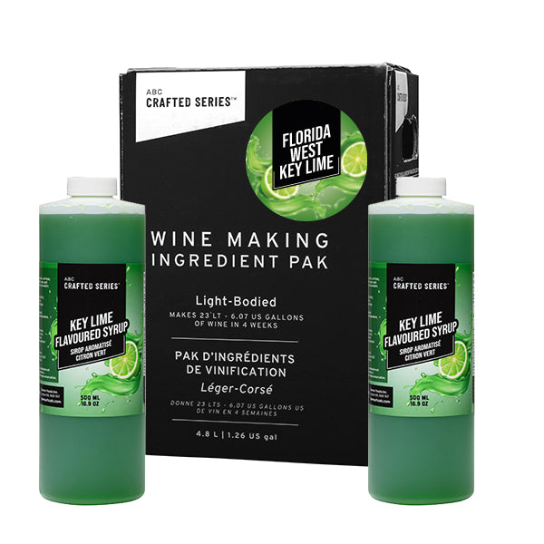 Florida West Key Lime White Fruit Winemaking Kit (6.3 L / 1.66 gal)