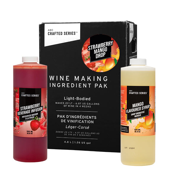 Strawberry Mango Drop Blush Fruit Winemaking Kit (6.3 L / 1.66 gal)